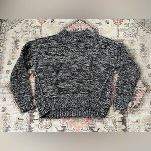 Michael Stars Black and White Multicolor Knit Crewneck Sweater - XS